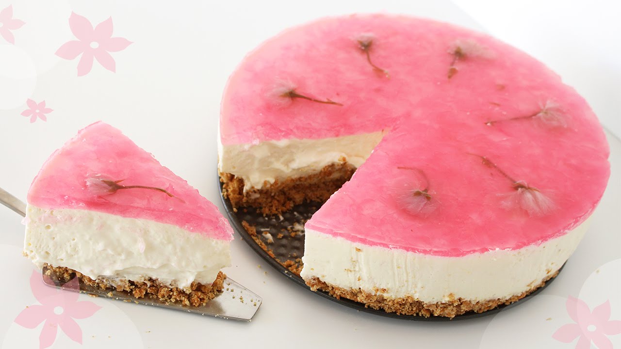 cách làm bánh sakura cheesecake