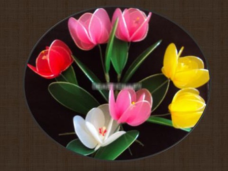 Cách làm hoa tulip bằng vải voan đơn giản mà vô cùng đẹp.