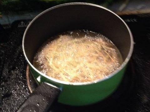 Cách làm món bò ú rơm khoai lang tím