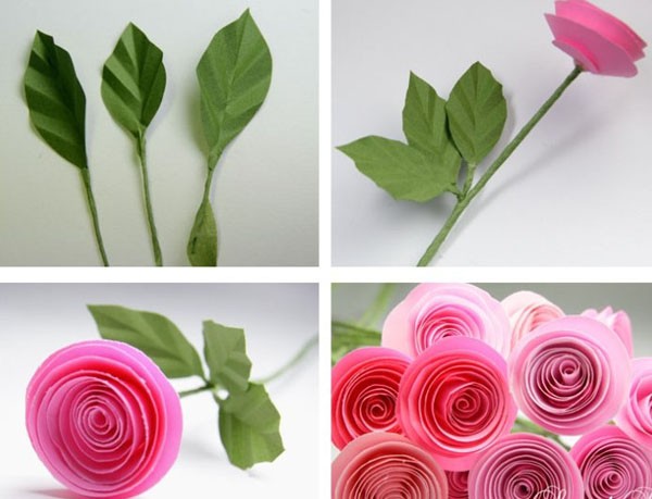 Hướng dẫn làm hoa hồng bằng giấy trong thời gian ngắn nhất