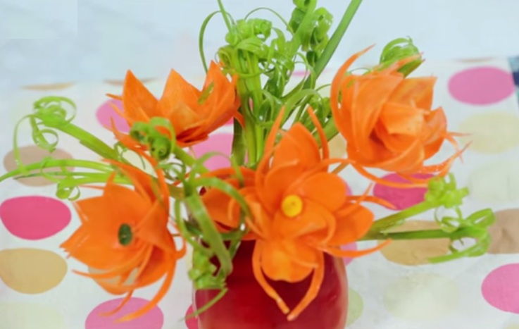 Cách tỉa hoa cà rốt đẹp lung linh 