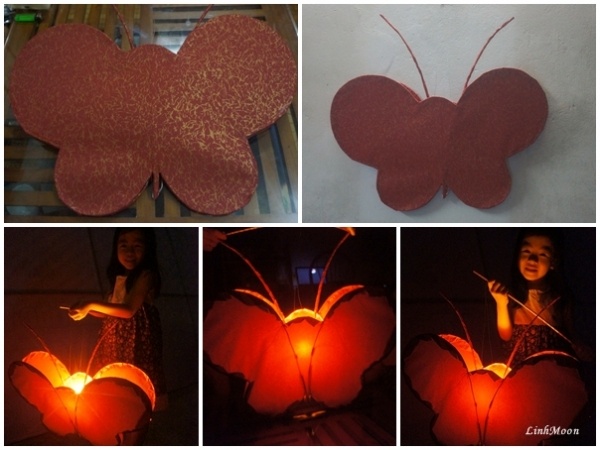 Hướng dẫn làm đèn lồng hình con bướm vô cùng đẹp Hướng dẫn làm đèn lồng hình con bướm vô cùng đẹp 