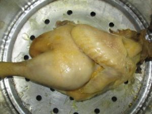 Cách nấu món gà hấp rượu