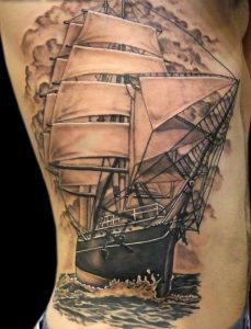  hình xăm con thuyền hải tặc cướp biển đẹp