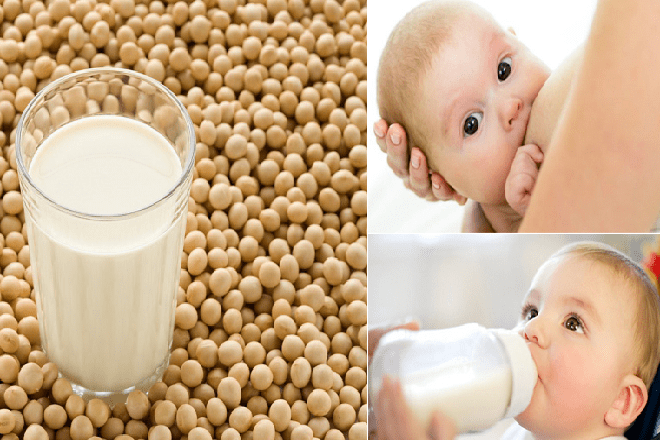 Cho bé bú uống sữa đậu nành cùng với sữa mẹ có tốt không?