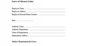 Đơn xin nghỉ phép bằng tiếng Anh - Leave of absence letter