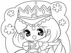 Tuyển tập 50 hình tô màu công chúa Chibi hấp dẫn bé trong giờ giải lao